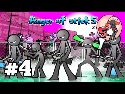 Anger of Stick 5: Zombie - Gameplay Walkthrough Part 4 (iOS, Android)