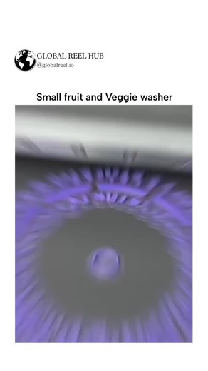 GLOBAL REEL HUB on Instagram: "This X post showcases a 3D-printed "HydroBowl" device in purple plastic, demonstrated via a 13-second video washing cherry tomatoes by creating a water vortex that spins produce for thorough cleaning without manual scrubbing. Posted by on November 20, 2025, it credits TikTok creator and quickly amassed 850 likes and 179,000 views, with replies praising its space-saving design while others suggest cheaper alternatives like basic colanders available on Amazon for aro