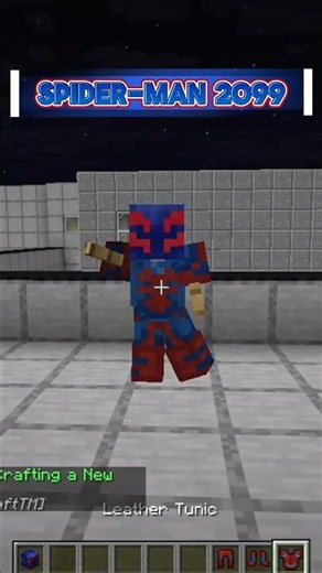 How to Make Spider-Man 2099's Outfit (Earth-928) in Minecraft 🕷️ #minecraft #shorts