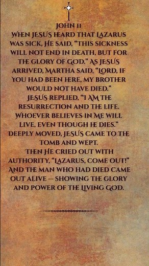 JESUS IS THE RESURRECTION — John 11 Explained in 30 Seconds