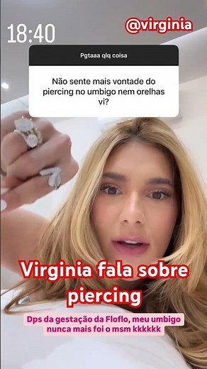 Virginia talks about piercing #shorts #virginiafonseca