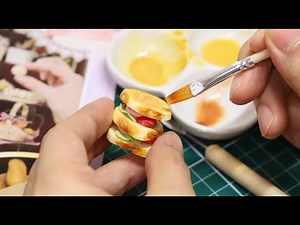 DIY Miniature Fake Food Making Kit with Grace Clay #3 Toasted Sandwich