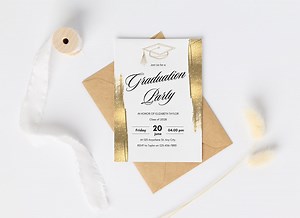 Editable Graduation Party Invite: Customizable Canva Template (digital Download) - Etsy