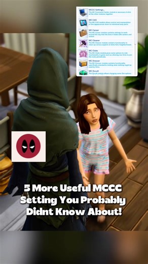 5 more Useful MCCC settings that you probably didn’t know about✨part 2! #sims4 #thesims4 #sims4mods