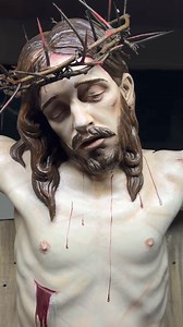 Wood carving process, figure of Jesus 2024 #woodcarving #handcarved #artprocess | Michał Kulig