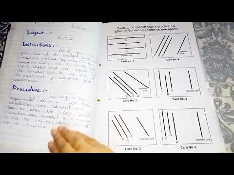 12th Psychology Practical Notebook English Medium