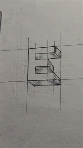 how to draw E in 3D- #drawing #art #easydrawing #howtodraw #drawingtools #drawingreferences