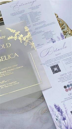 Lavender motif wedding invitation 💜✨ | Mommy J's diary