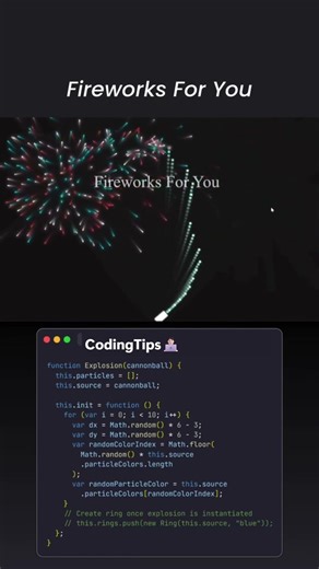 Fireworks For You 🎆 Source Code Link in bio🔥💥#fireworks #fire #viral #reels #shorts #ai #love