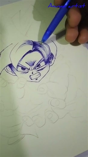 🔥 “THE SAIYAN YET TO ERUPT | GOTEN PEN SKETCH💀 #goten #dragoballsuper #sketch #shorts #foryou #fypシ