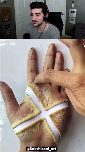 Making A 3D Hand Illusion! 🤯 @Sakshisoni_art