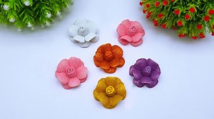 How To Make Glitter Foam Sheets Rose Flower | Foam Sheet Rose | Easy Glitter Foam Sheet Flower #GlitterRoseFlower #HowToMake #FoamSheet | Entertaining Arts