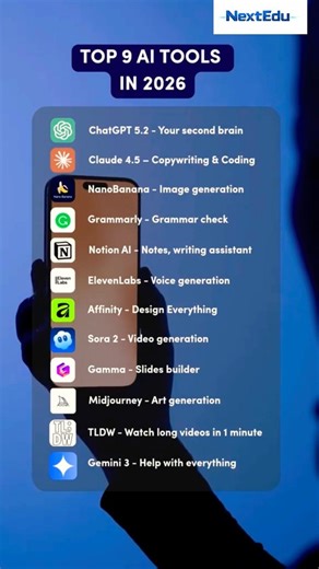 🤯 TOP 9 AI Tools to DOMINATE 2026! (ChatGPT 5.2 & Sora 2) ! #shorts #ai