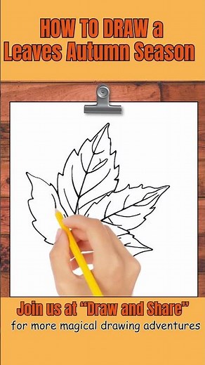 How to Draw Leaves for Autumn Season #Shorts🍦 | Fun Fall Art for Kids