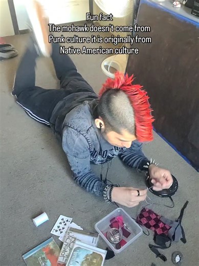 But it's still a cool haircut [ btw I'm part native ] #mohawk #alt #alternative #nativeamerican #punk