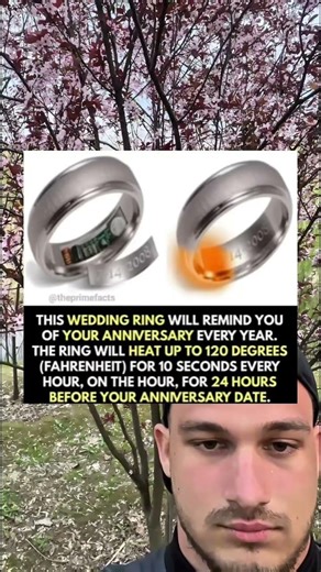 This Wedding Ring Will Heat Up To 120 Degrees To Remind You of Your Anniversary Every Year.