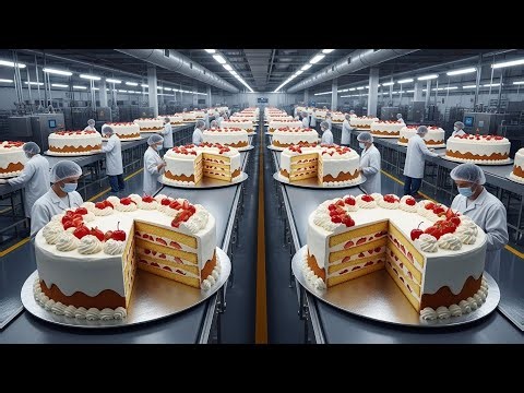 How Millions of Cakes Are Made in a Factory, Full Production Process (Behind the Scenes)