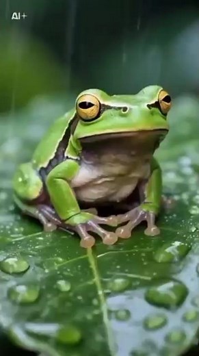 The Hidden Beauty of a Tree Frog’s Night | Slow Motion Nature Magic 🌧🐸