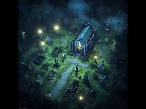 DnD Animated Map | The Haunted Graveyard (With Sound Ambience) |
