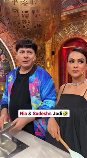 Nia Sharma & sudesh ji ki nok jhonk 😅#trending #viral#shortsfeed#comedy #laughterchefs #funny#bharti