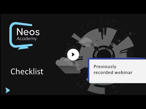 Neos Academy February 2024: Checklist