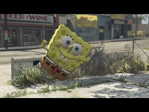 Spongebob Trips And Loses It At Franklin (Voiced By Spongebob) [GTA V]