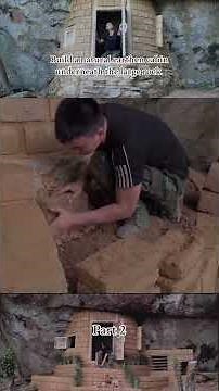 Natural Earthen Cabin Under a Giant Rock | Survival Shelter Build (Part 2)