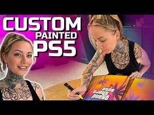 Painted Playstation 5 - GTAVI Edition