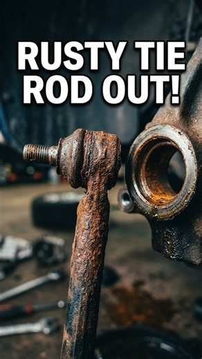 we got the Rusted tie rod out of the knuckle