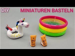 Tutorial: Mini Planschbecken, Schwimmflügel und Schwimmreifen basteln / Create a mini paddling pool