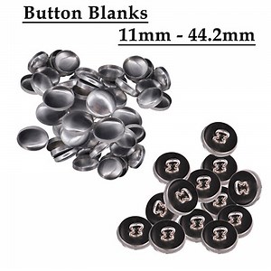 50 100 Sets Button Blanks for Cover Buttons in Various Sizes Aluminium Backs  | eBay UK