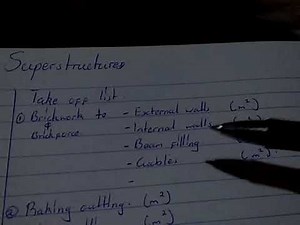 Superstructer takeoff list