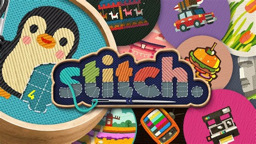 Embroidery puzzle game stitch. now available for Switch
