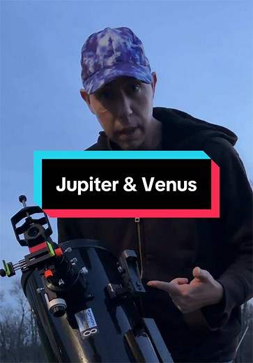 Jupiter & Venus through Telescope #jupiter #venus #planets #astronomy #science