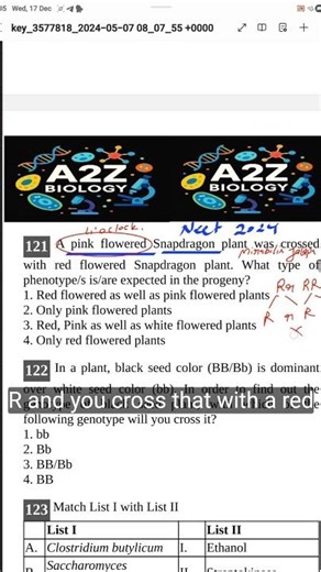12th bio genetics mcq