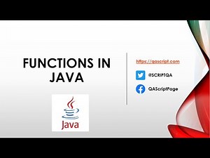 Java Tutorial for Beginners - Functions In Java
