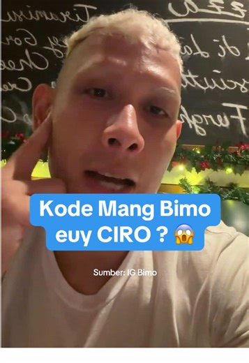 Gelo Mang BIMO, kode euy CIRO Come Back ieu ? 😱 Sumber: IG BIMO #persib #persibbandung #ciro #ciroalves #cirocomebackkepersib