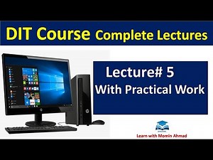 DIT Course complete lecture # 5 in urdu | DIT lectuers | DIT course in computer