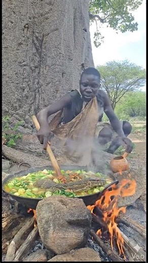 Hadzabe tribe chaba cooking delicious food