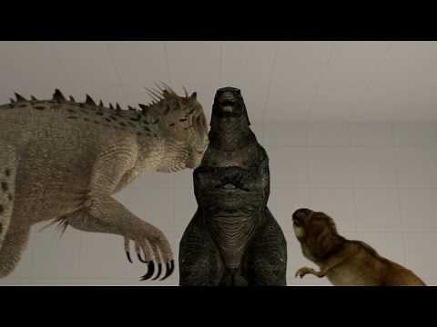 [SFM] T-Rex, Indominus Rex and Godzilla 2014