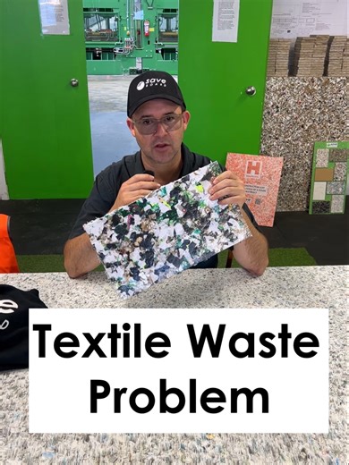 👉 Can this waste stream become a board? In this video you’re seeing version 1.0 — mechanically recycled textiles trialled with ImpacTex NZ, pressed into a board using our existing process. You can see the shredded textile fibres forming a composite structure. No chemicals. No black boxes. No greenwashing. Is it ready for sale? ❌ Not yet. ❌ Maybe never — that depends on demand. But it does prove something important 👇 🔹 Mechanical recycling can unlock new pathways for hard-to-recycle materials 