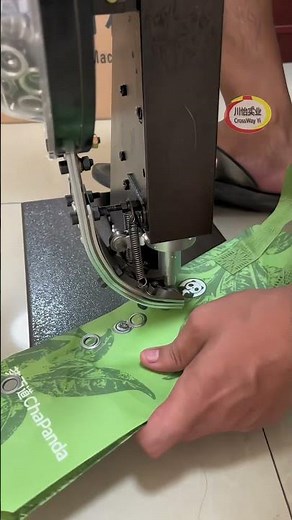 eyelet pressing holes into fabrics bag with this new device
