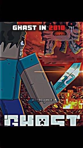 Minecraft Ghast now vs Then💀🥶Can't watch || minecraft #viralshorts