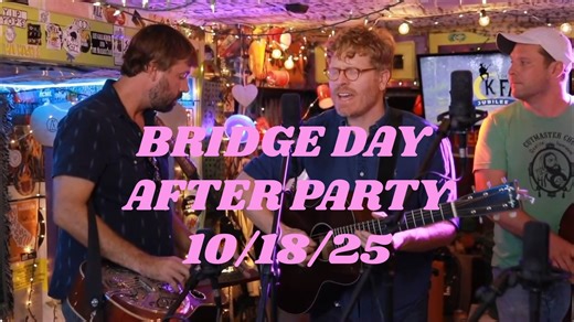 🎉 Bridge Day After Party - New River Gorge National Park and Preserve 📅 Saturday, October 18, 2025 - Town of Fayetteville, WV 🕓 3:45 PM – 11:00 PM 📍 The Outpost (160' deep in the stunning New River Gorge) 💸 FREE Admission 🔥 Celebrate an epic Bridge Day with live music, good food, drinks, and the perfect fall vibes! 🎶 Live Music: Love You – 80s hits reimagined with bluegrass flair The Wild Rumpus – Gritty Appalachian rock & roll 🍻 Bar On-Site 🌮 Deez Eatz Food Truck 🔥 Fire Pits 🌅 Unbeat
