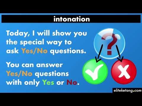 English Intonation: Yes/No Questions