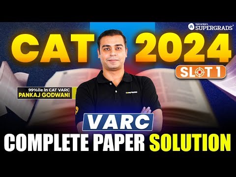 CAT 2024 VARC Slot 1 Solved Paper ✍🏻| CAT 2024 VARC Slot 1 Paper Solution With Detailed Explanation🎯