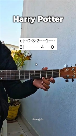 Harry Potter Guitar Tutorial | easy TABS | #guitartutorial #shorts