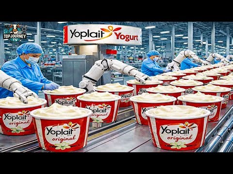 Inside a Yogurt Factory – Yoplait-Style Yogurt Production & Packaging (Full Process)