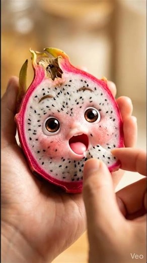 Ultra Realistic Kawaii Dragon Fruit AI Animation | Satisfying Macro Food Short