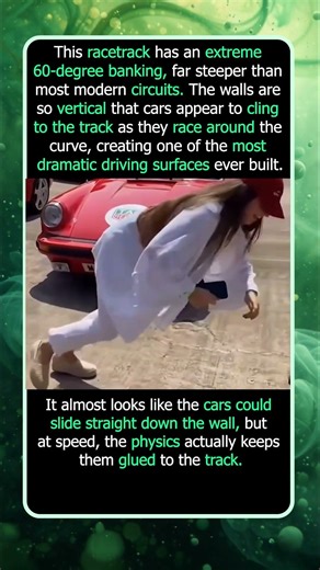 Racetrack So Steep Cars Look Like They’re Driving on a Wall